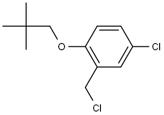 4-Chloro-2-(chloromethyl)-1-(2,2-dimethylpropoxy)benzene Structure