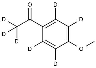 1-(4-methoxyphenyl-2,3,5,6-d4)ethan-1-one-2,2,2-d3 Structure