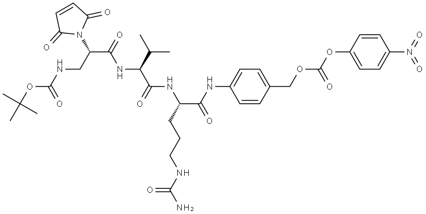 Mal-Dap(Boc)-Val-Cit-PAB-PNP Structure