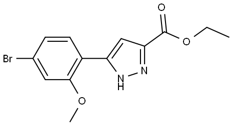 ethyl 5-(4-bromo-2-methoxyphenyl)-1H-pyrazole-3-carboxylate Structure