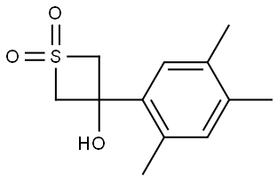 3-Thietanol, 3-(2,4,5-trimethylphenyl)-, 1,1-dioxide Structure