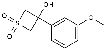 3-Thietanol, 3-(3-methoxyphenyl)-, 1,1-dioxide Structure