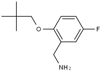 2-(2,2-Dimethylpropoxy)-5-fluorobenzenemethanamine Structure