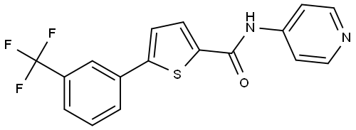 N-4-Pyridinyl-5-[3-(trifluoromethyl)phenyl]-2-thiophenecarboxamide Structure