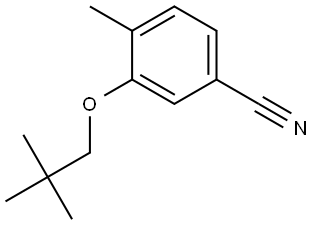 3-(2,2-Dimethylpropoxy)-4-methylbenzonitrile Structure