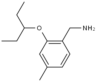 2-(1-Ethylpropoxy)-4-methylbenzenemethanamine Structure