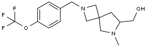 2,6-Diazaspiro[3.4]octane-7-methanol, 6-methyl-2-[[4-(trifluoromethoxy)phenyl]methyl]- Structure