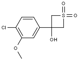 3-Thietanol, 3-(4-chloro-3-methoxyphenyl)-, 1,1-dioxide Structure