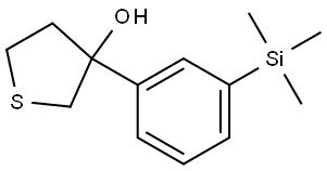 Tetrahydro-3-[3-(trimethylsilyl)phenyl]thiophene-3-ol Structure