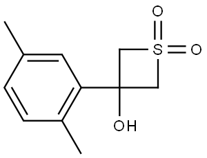 3-Thietanol, 3-(2,5-dimethylphenyl)-, 1,1-dioxide Structure