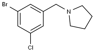 1-[(3-Bromo-5-chlorophenyl)methyl]pyrrolidine Structure