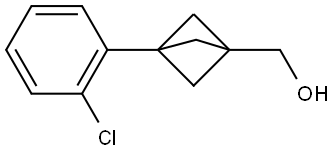 (3-(2-chlorophenyl)bicyclo[1.1.1]pentan-1-yl)methanol Structure