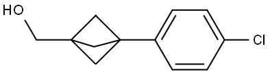 3-(4-Chlorophenyl)bicyclo[1.1.1]pentan-1-yl]methanol Structure