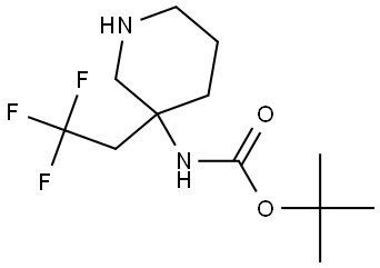 tert-Butyl (3-(2,2,2-trifluoroethyl)piperidin-3-yl)carbamate Structure