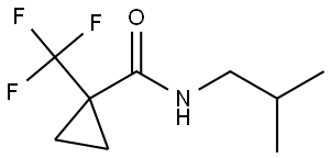 N-(2-Methylpropyl)-1-(trifluoromethyl)cyclopropanecarboxamide Structure