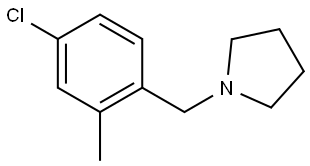 Pyrrolidine, 1-[(4-chloro-2-methylphenyl)methyl]- Structure