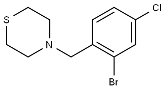 4-[(2-Bromo-4-chlorophenyl)methyl]thiomorpholine Structure