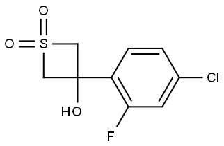 3-Thietanol, 3-(4-chloro-2-fluorophenyl)-, 1,1-dioxide Structure