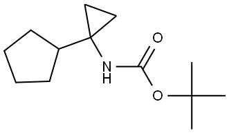 1,1-Dimethylethyl N-(1-cyclopentylcyclopropyl)carbamate Structure