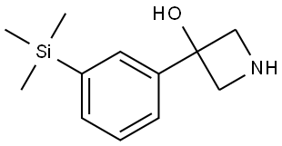 3-[3-(Trimethylsilyl)phenyl]-3-azetidinol Structure