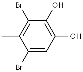 3,5-Dibromo-4-methyl-1,2-benzenediol Structure