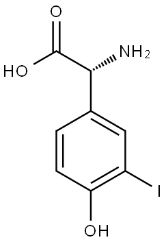 (2R)-2-amino-2-(4-hydroxy-3-iodophenyl)acetic acid Structure