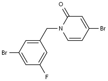 4-Bromo-1-[(3-bromo-5-fluorophenyl)methyl]-2(1H)-pyridinone Structure