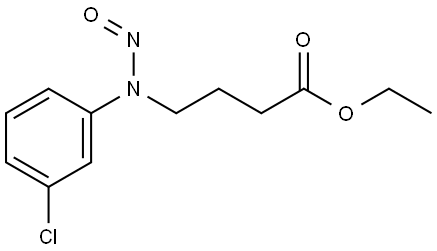 ethyl 4-((3-chlorophenyl)(nitroso)amino)butanoate Structure