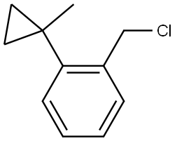 1-(chloromethyl)-2-(1-methylcyclopropyl)benzene Structure