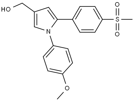 (1-(4-methoxyphenyl)-5-(4-(methylsulfonyl)phenyl)-1H-pyrrol-3-yl)methanol Structure