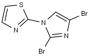 2-(2,4-dibromo-1H-imidazol-1-yl)thiazole Structure