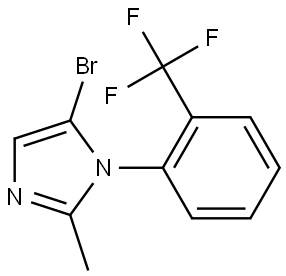 5-bromo-2-methyl-1-(2-(trifluoromethyl)phenyl)-1H-imidazole Structure