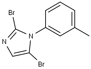 2,5-dibromo-1-(m-tolyl)-1H-imidazole Structure