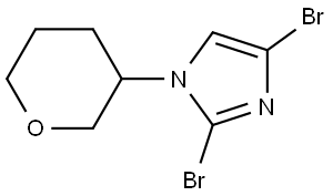 2,4-dibromo-1-(tetrahydro-2H-pyran-3-yl)-1H-imidazole Structure