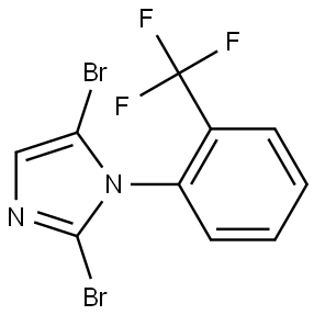 2,5-dibromo-1-(2-(trifluoromethyl)phenyl)-1H-imidazole Structure