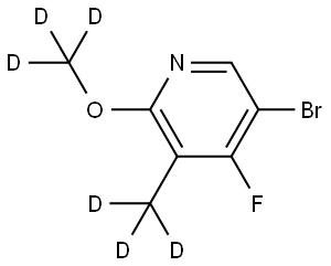 5-bromo-4-fluoro-2-(methoxy-d3)-3-(methyl-d3)pyridine Structure