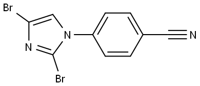 4-(2,4-dibromo-1H-imidazol-1-yl)benzonitrile Structure