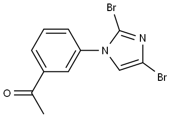 1-(3-(2,4-dibromo-1H-imidazol-1-yl)phenyl)ethan-1-one Structure