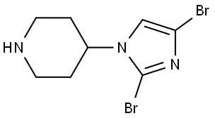 4-(2,4-dibromo-1H-imidazol-1-yl)piperidine Structure