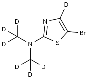 5-bromo-N,N-bis(methyl-d3)thiazol-2-amine-4-d 구조식 이미지