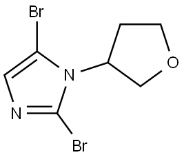 2,5-dibromo-1-(tetrahydrofuran-3-yl)-1H-imidazole Structure