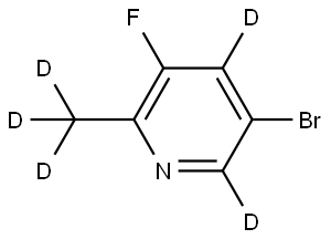 5-bromo-3-fluoro-2-(methyl-d3)pyridine-4,6-d2 Structure