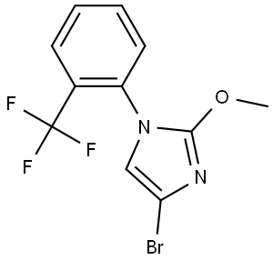 4-bromo-2-methoxy-1-(2-(trifluoromethyl)phenyl)-1H-imidazole 구조식 이미지
