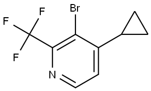 3-bromo-4-cyclopropyl-2-(trifluoromethyl)pyridine Structure