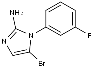 5-bromo-1-(3-fluorophenyl)-1H-imidazol-2-amine Structure