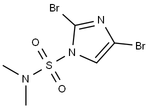 2,4-dibromo-N,N-dimethyl-1H-imidazole-1-sulfonamide Structure