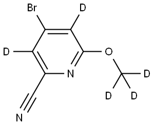 4-bromo-6-(methoxy-d3)picolinonitrile-3,5-d2 Structure