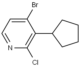 4-bromo-2-chloro-3-cyclopentylpyridine Structure