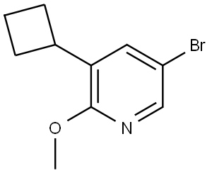 5-Bromo-3-cyclobutyl-2-methoxypyridine Structure