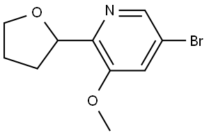 5-bromo-3-methoxy-2-(tetrahydrofuran-2-yl)pyridine 구조식 이미지